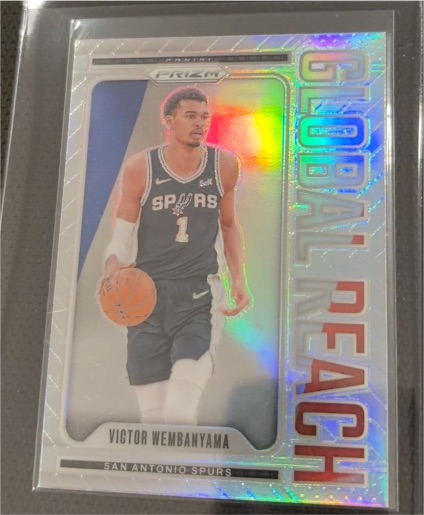 2024-25 Panini Prizm #9 Victor Wembanyama Global Reach Silver Prizm — front