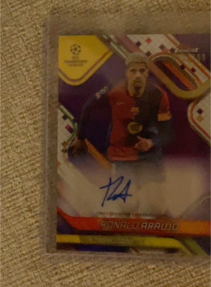 2024-25 Topps Finest UEFA #BA-UJ Ronald Araujo — front