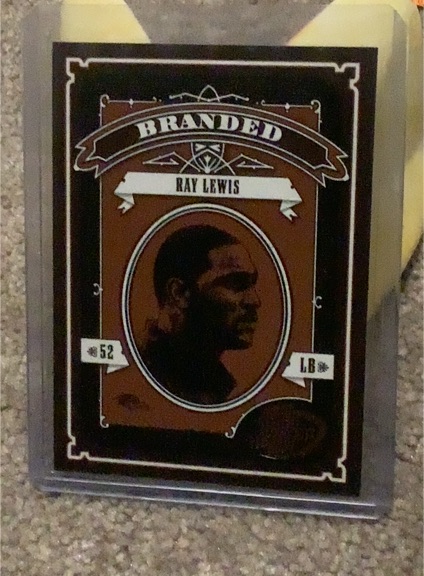 2003 Playoff Hogg Heaven Branded #B-24 Ray Lewis — front
