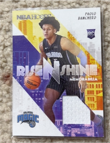 2022-23 Panini NBA Hoops #RS-PBO Paolo Banchero Rise N Shine Rookie Patch — front