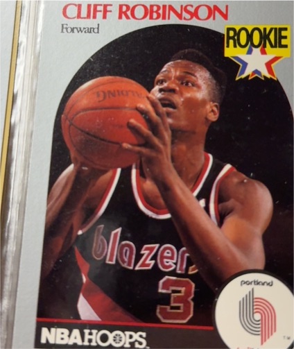 1990-91 NBA Hoops #250 Cliff Robinson — front