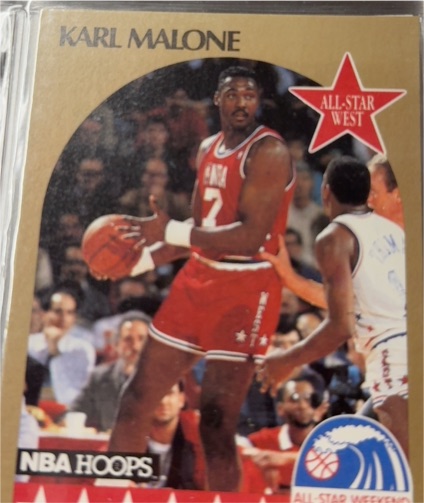 1990 Hoops #21 Karl Malone — front