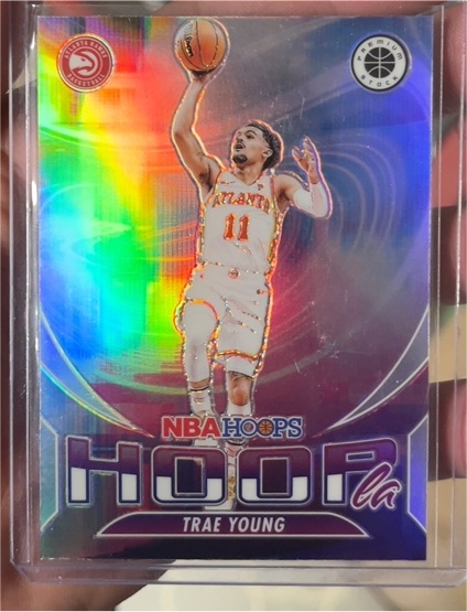 2023-24 Panini NBA Hoops Premium Stock #15 Trae Young — front
