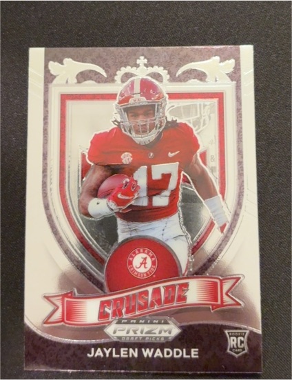 2021 Panini Prizm Draft Picks Crusade #169 Jaylen Waddle — front