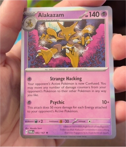 2024 Pokémon SV06 Twilight Masquerade #082 Alakazam — front