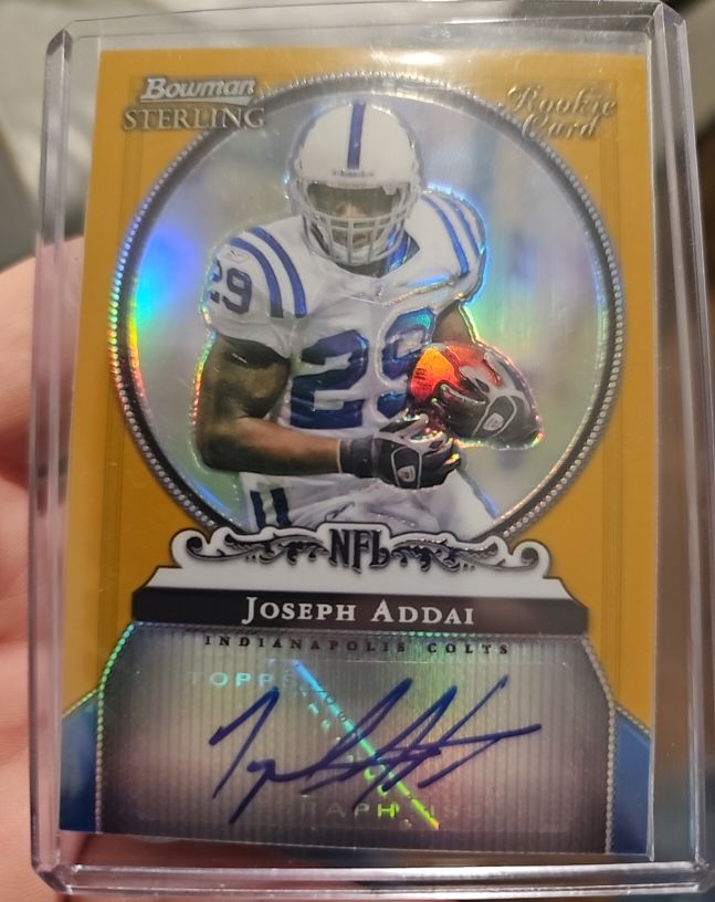 2006 Bowman Sterling Gold Rookie Autographs #BS-JA Joseph Addai — front