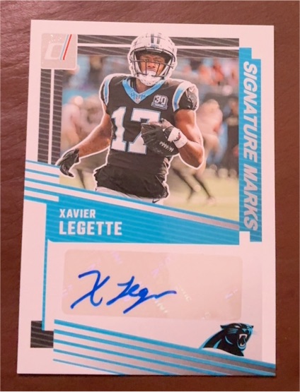 2025 Panini Donruss #SM-XLE Xavier Legette Signature Marks Autograph — front