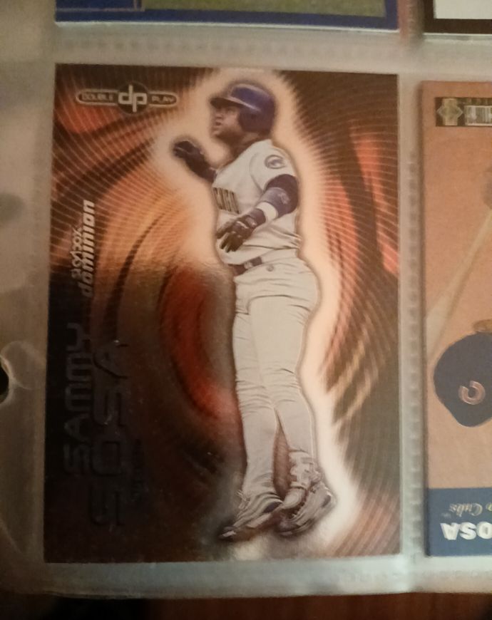 2000 Skybox Dominion Double Play #9DP Sammy Sosa/Frank Thomas — front
