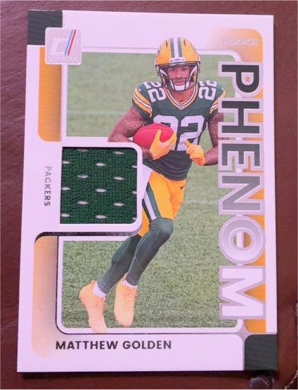 2025 Panini Donruss #RPJ-MGN Matthew Golden Rookie Phenom Patch — front
