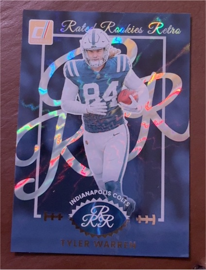 2025 Donruss #9 Tyler Warren Rated Rookies Retro — front