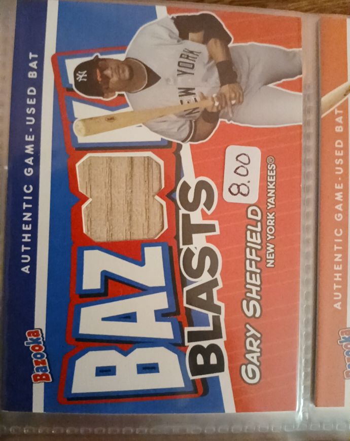 2004 Topps Bazooka Blasts Bat Relics #BB-GS Gary Sheffield — front