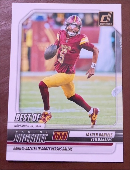 2025 Donruss Best of Panini Instant #INS-JDS Jayden Daniels — front