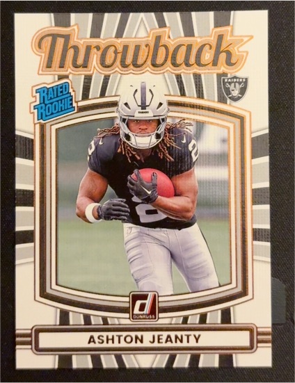 2025 Panini Donruss #6 Ashton Jeanty Throwback Rated Rookie — front