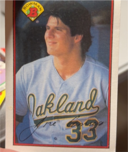 1989 Bowman #201 Jose Canseco — front