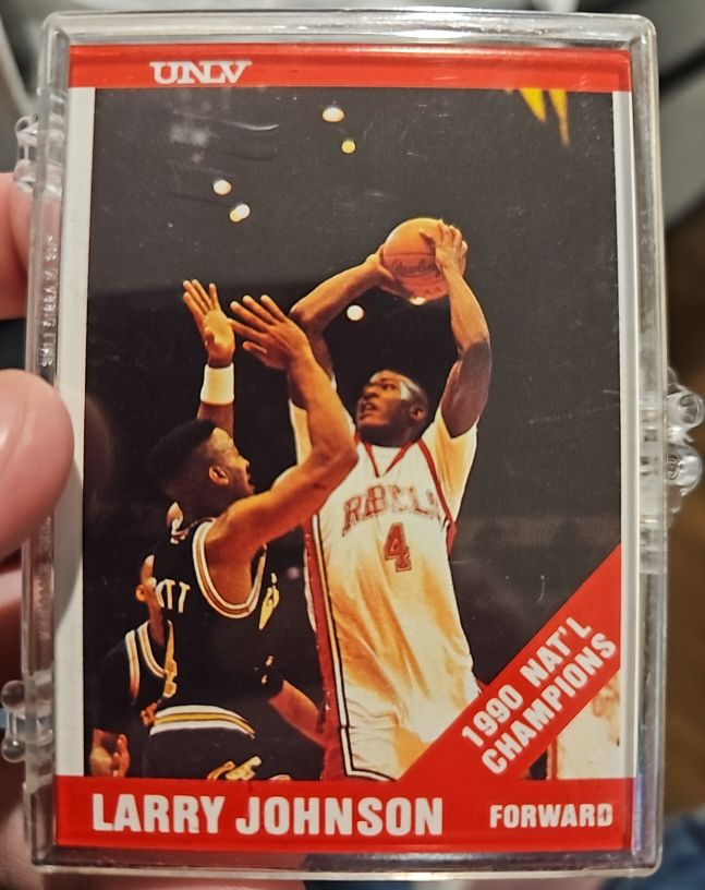 1990-91 UNLV Runnin' Rebels #1 Larry Johnson — front
