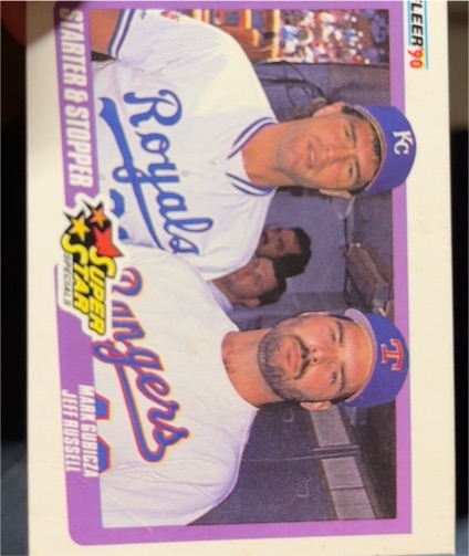 1990 Fleer #633 Mark Gubicza / Jeff Russell — front