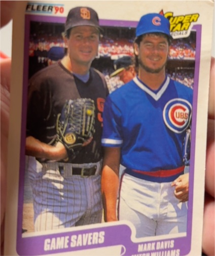 1990 Fleer #631 Mark Davis / Mitch Williams — front
