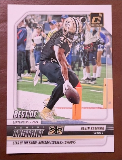 2025 Panini Donruss #INS-AKA Alvin Kamara Best of Instant — front