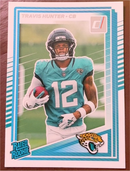 2025 Panini Donruss #301 Travis Hunter Rated Rookie Jacksonville Jaguars — front