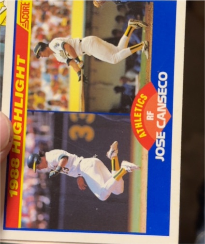 1989 Score #655 Jose Canseco — front