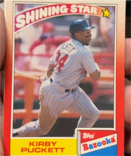 1990 Topps Bazooka Shining Stars #7 Kirby Puckett — front