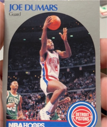1990-91 Hoops #103 Joe Dumars Detroit Pistons — front