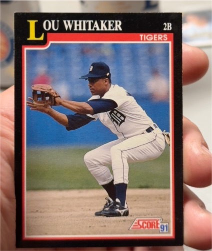 1991 Score #297 Lou Whitaker — front