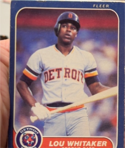 1983 Fleer #430 Lou Whitaker — front