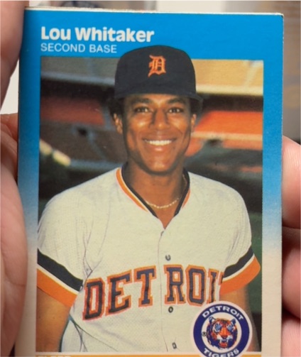 1987 Fleer #168 Lou Whitaker — front
