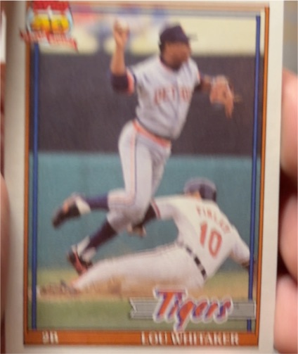 1991 Topps #311 Lou Whitaker — front