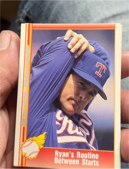 1991 Pacific Nolan Ryan Texas Express I #82 Ryan's Routine Between Starts — front