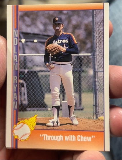 1991 Pacific Nolan Ryan Texas Express #53 Through with Chew — front