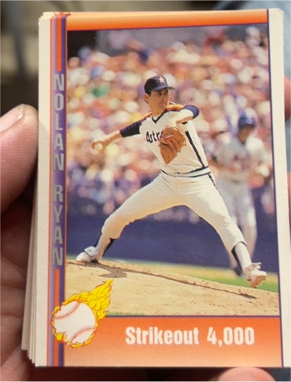 1991 Pacific Nolan Ryan Texas Express I #46 Strikeout 4,000 — front