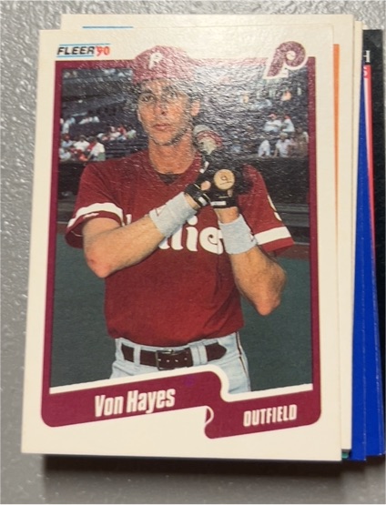 1990 Fleer #559 Von Hayes — front