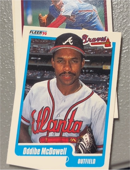 1990 Fleer #589 Oddibe McDowell — front