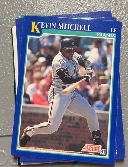 1991 Score #91 Kevin Mitchell — front