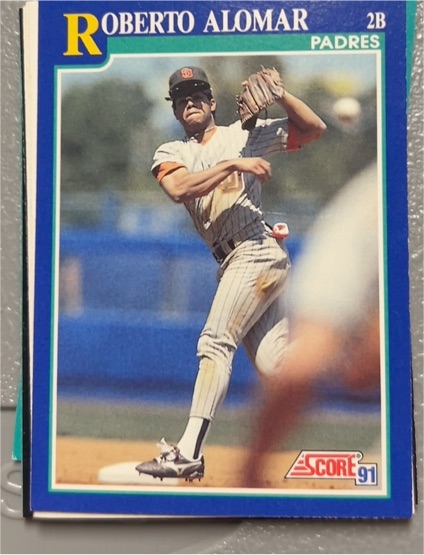 1991 Score #25 Roberto Alomar — front