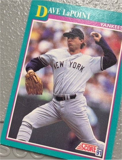 1991 Score #218 Dave LaPoint — front