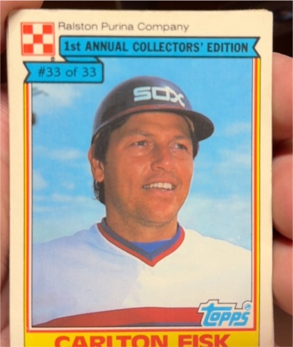 1984 Topps Ralston Purina #33 Carlton Fisk — front