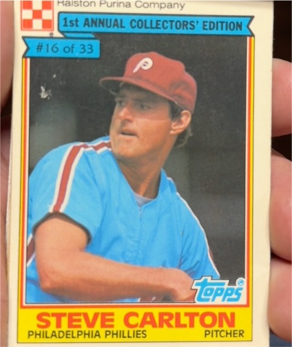 1984 Topps Ralston Purina #16 Steve Carlton — front