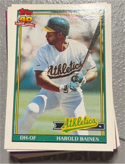 1991 Topps #166 Harold Baines — front