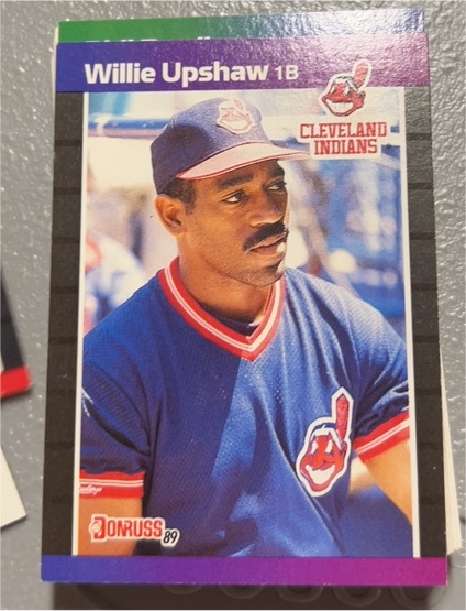 1989 Donruss #492 Willie Upshaw Cleveland Indians — front