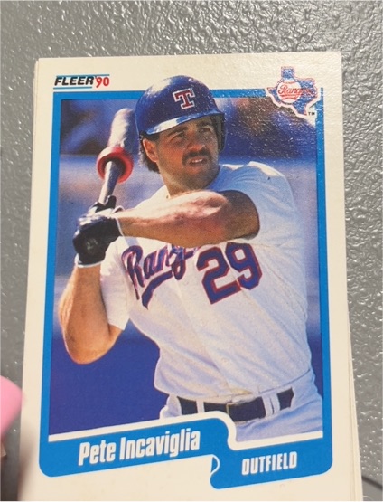 1990 Fleer #301 Pete Incaviglia — front