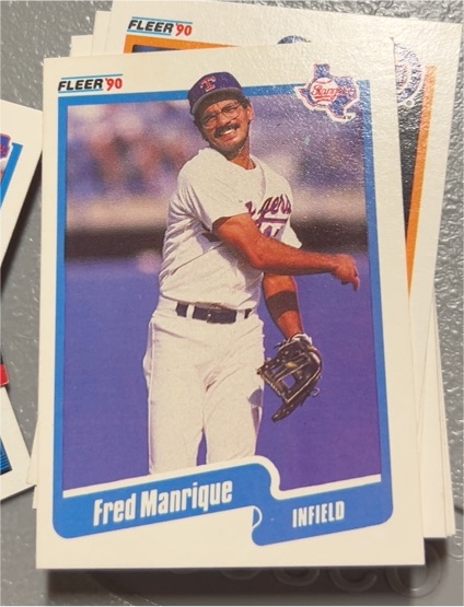 1990 Fleer #306 Fred Manrique — front