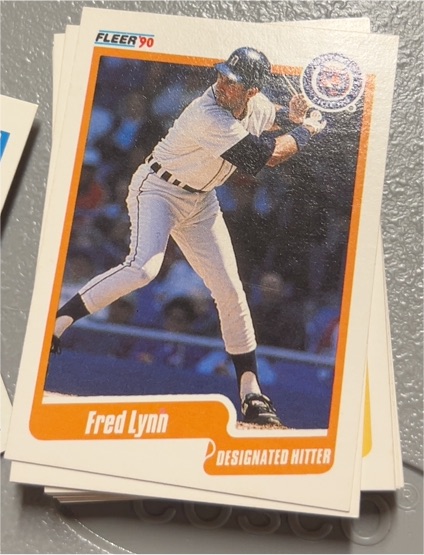 1990 Fleer #609 Fred Lynn — front
