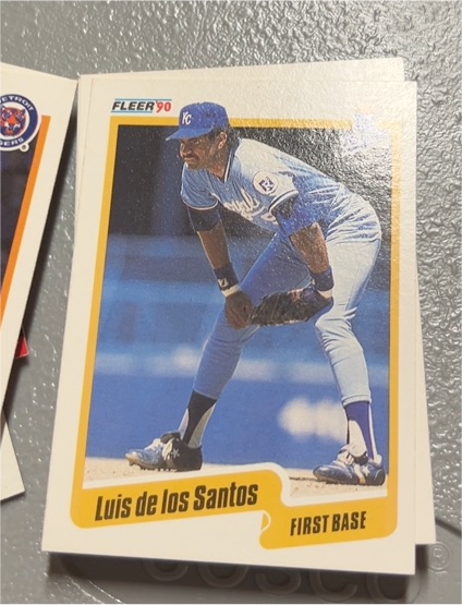 1990 Fleer #105 Luis de los Santos — front
