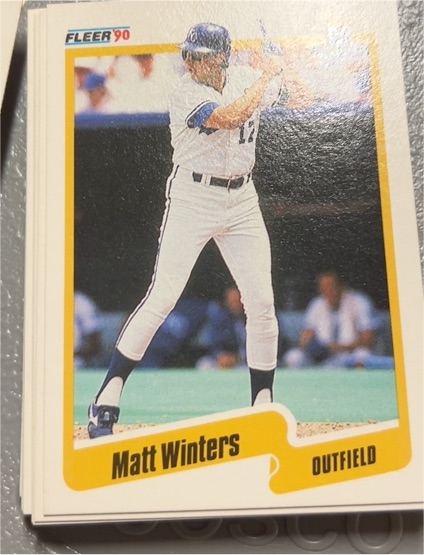 1990 Fleer #124 Matt Winters — front