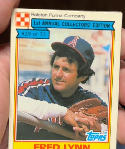 1984 Topps Ralston Purina #29 Fred Lynn — front