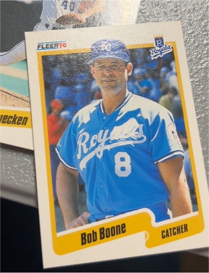 1990 Fleer #102 Bob Boone — front
