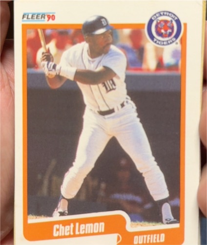 1990 Fleer #608 Chet Lemon — front